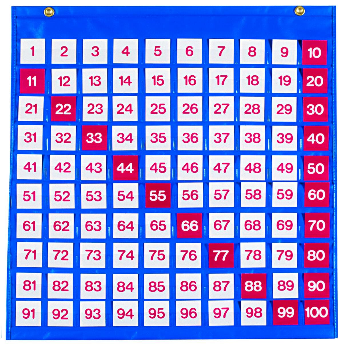 School Smart Hundreds Counting Pocket Chart with Number Cards, 26 x 26 Inches 085123